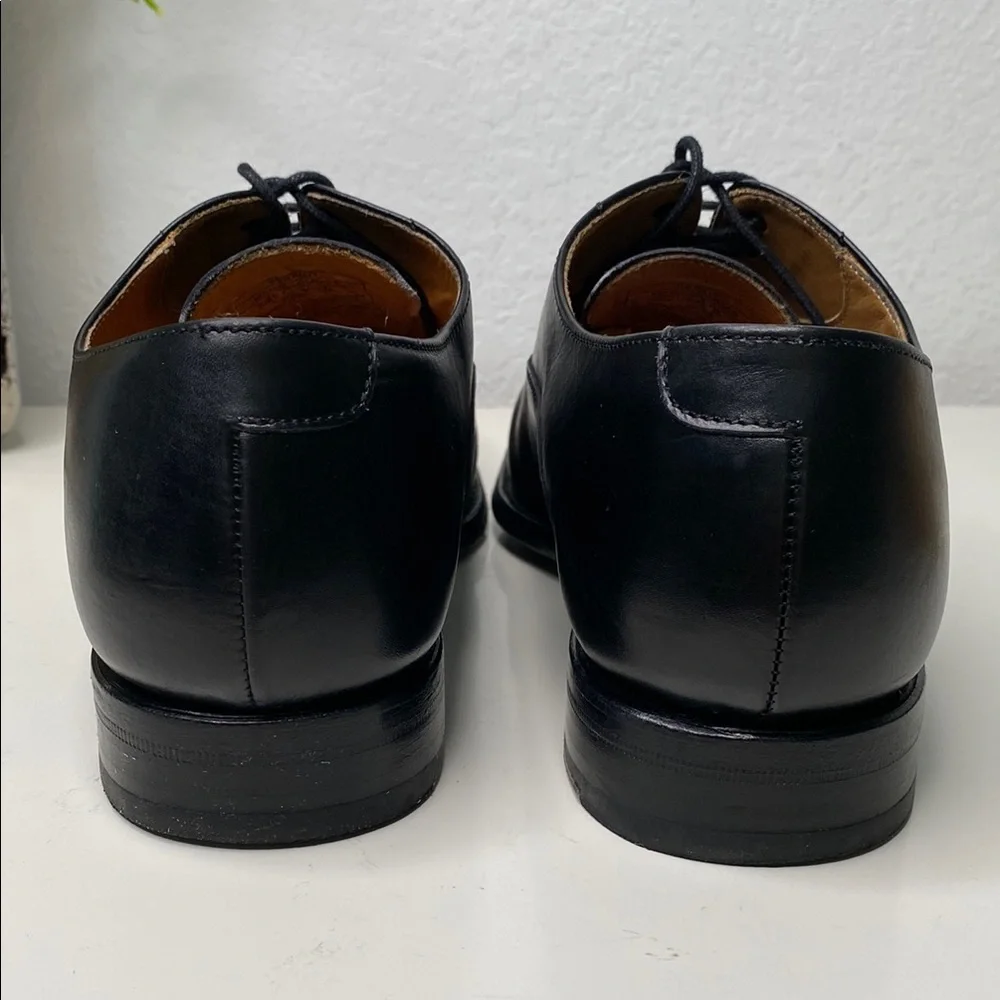 Sebago Cap Toe Oxford Lace Up Dress Shoe Black Leather‎ Size 8.5